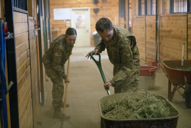 Soldiers volunteer at Wyoming ranch for Operation Remount