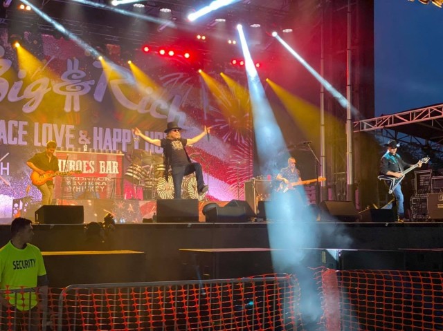 Country artists Big & Rich perform on Fort Stewart’s Donovan Field May 15. The concert was attended by over 1,700 people and was one of the first events to see a relaxation in COVID-19 mitigation policies. The event was the official kick off of the 3rd Infantry Division’s Marne Week.