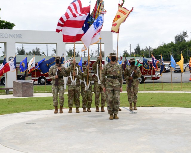 The Color Guard for the ceremony was composed of members of the Puerto Rico Army National Guard Color Guard led by Garrison Command Sergeant Major José A. Banks.