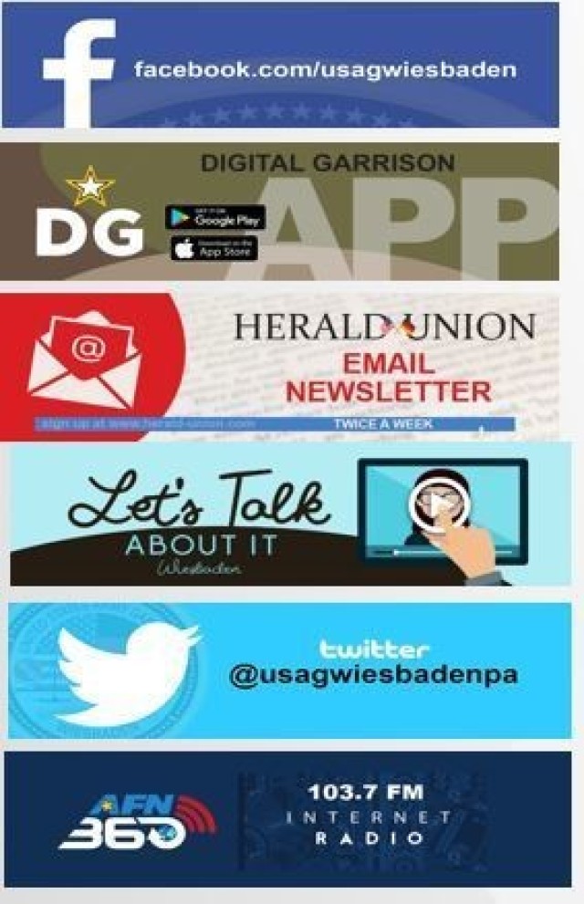 There are several places you can click on to find out information in Garrison Wiesbaden.