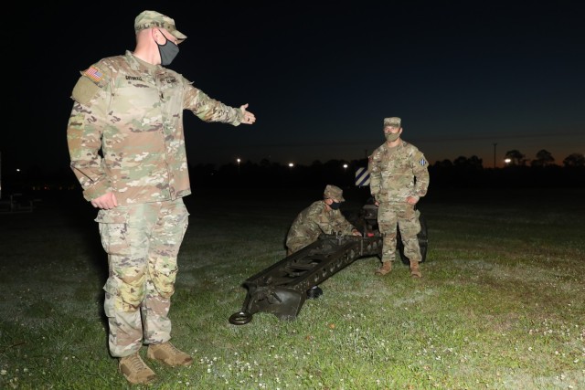 U.S. Soldiers from the 3rd Infantry Division fire off a cannon to start the bed race during Marne Week 2021 at Fort Stewart, Georgia, on May 17. The bed race kicks off this Marne Week, standing in as a fun alternative to the traditional division...