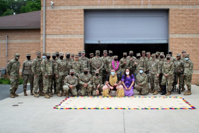 Soldiers and Civilians of the U.S. Army Reserve Legal Command held an observance honoring Asian American Pacific Islander Heritage Month on Sunday, May 16, 2021 at the unit’s headquarters in Gaithersburg, Maryland.  The observance included presentations highlighting members’ cultural heritage and a fire knife dance.