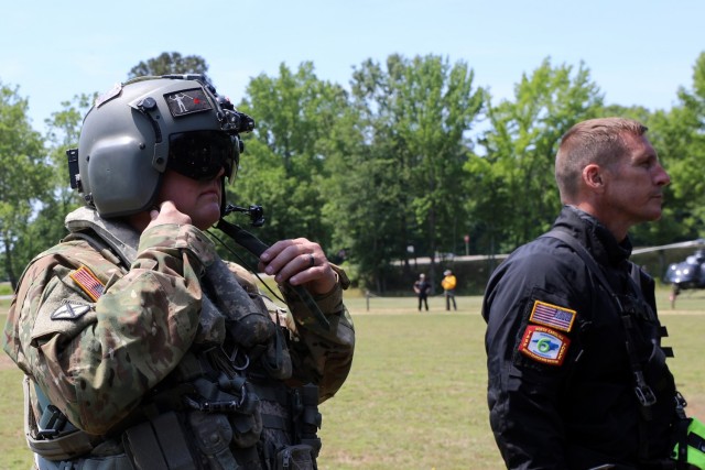 NCNG, 1st responders practice helicopter aquatic rescue