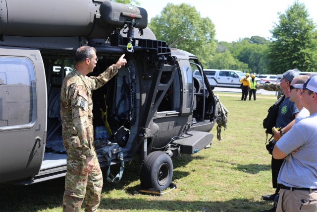 NCNG, 1st responders practice helicopter aquatic rescue