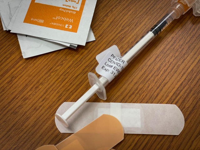 Close up of the Pfizer vaccine. USAHC-Vicenza provided an opportunity for the first 400 out of 900 host nation professionals, including contractors, to receive  Pfizer vaccines May 25, 2021. 