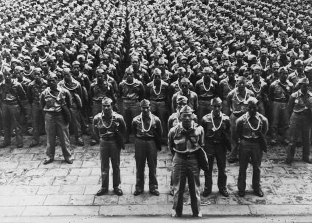 The 442nd Regimental Combat Team, made up of Japanese-American soldiers