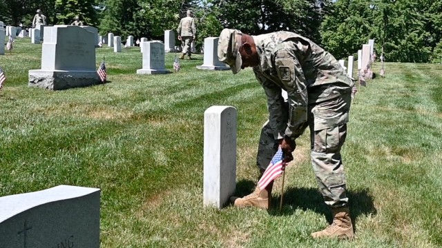 Chaplains honor the fallen during &#34;Flags In&#34; at Chaplains Hill