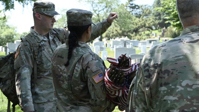 Chaplain honor the fallen during &#34;Flags In&#34; at Chaplains Hill