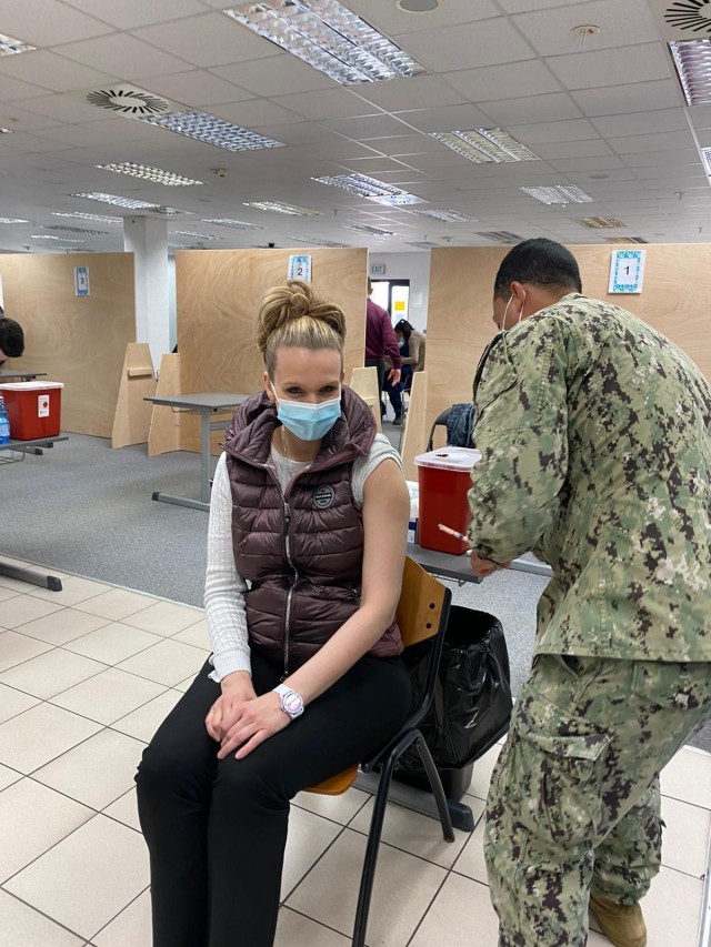 WIESBADEN, Germany - On May 17, approximately 320 U.S. Army Garrison Wiesbaden local national employees received their first dose of the COVID-19 vaccination (photo by Jasmin Taylor)