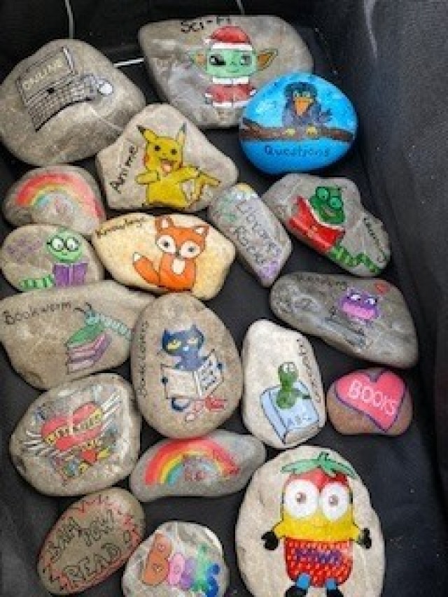 Painted rocks were hidden around the Wiesbaden communities for the community to find during the month.