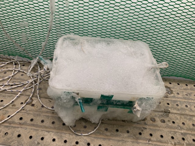 The foam is designed to cool down and seal the area involved in the fire and block oxygen, which would extinguish an anticipated jet fuel fire and halt damage to valuable equipment. 
...