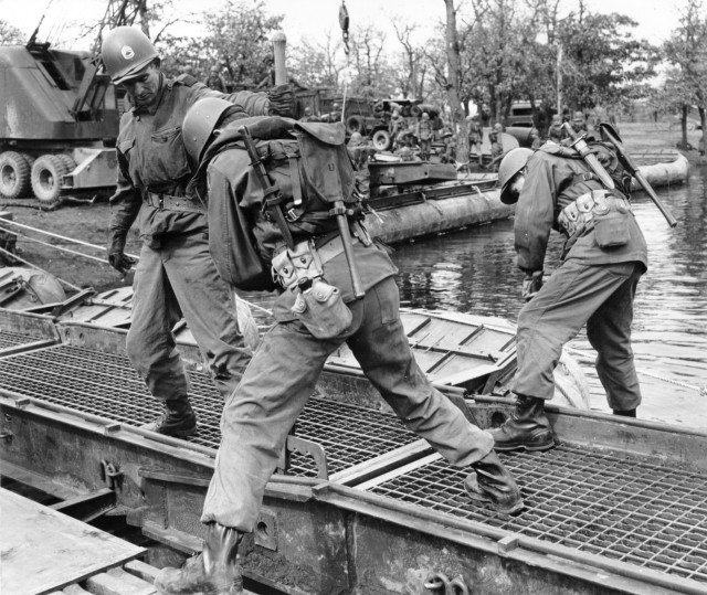 Training - 1952
Soldiers conduct bridge training at Camp McCoy in 1952. (U.S. Army file photo)