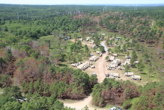 All of the natural resources projects at Camp Edwards are scoped to meet multiple objectives and integrate the needs of rare species, the overall pine barrens ecosystem, and Soldier training. This restoration site was also a critical operations area during the 2019 Combined Arms Exercise at Camp Edwards with full Soldier support functions including prepared meals and field refueling, all while ensuring compliance with the stringent Environmental Performance Standards that govern the Upper Cape Water Supply Reserve. 