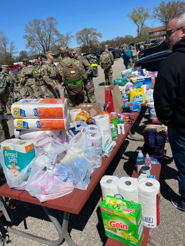 Donations from Fort McCoy, Wis., commissary patrons to Brighter Tomorrows are shown in April 2021. (Contributed photo)