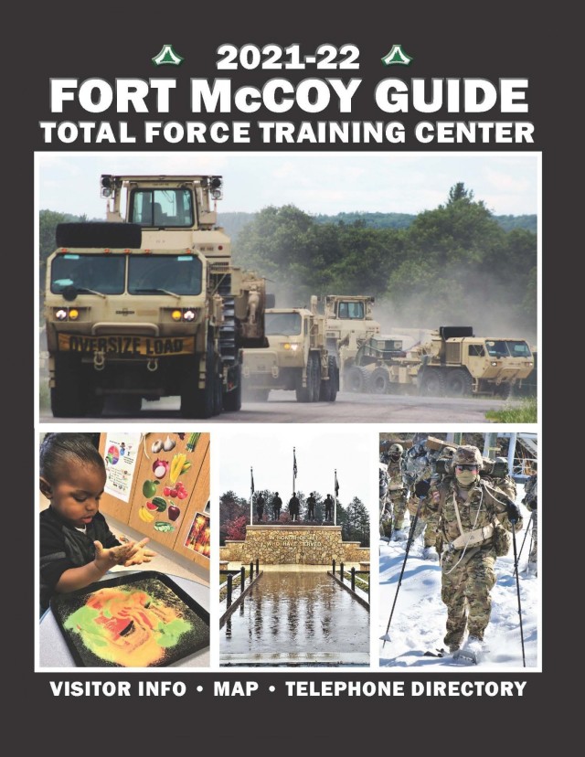 The cover of the 2021-22 Fort McCoy Guide is shown.