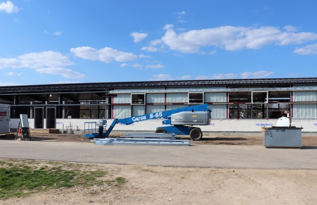 Construction of a fitness facility at the Fort McCoy running track is shown April 22, 2021, on the cantonment area at Fort McCoy, Wis. MDM Construction, headquartered in Rockford, Ill., is the contractor for the construction. They were awarded the...