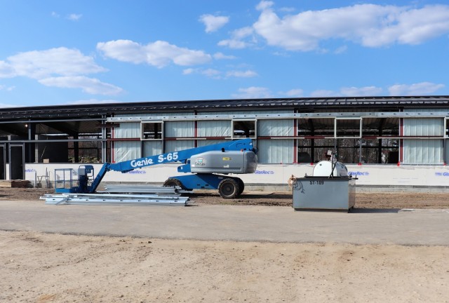 Construction of a fitness facility at the Fort McCoy running track is shown April 22, 2021, on the cantonment area at Fort McCoy, Wis. MDM Construction, headquartered in Rockford, Ill., is the contractor for the construction. They were awarded the...