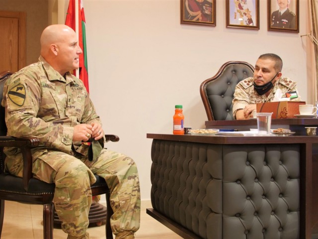 The 111th Theater Engineer Brigade, currently deployed to the CENTCOM Area of Operations, aims to continue the ongoing U.S. partnership with the Jordanian Armed Forces. Recently, members of the 111th TEB leadership team met with JAF Corps of Engineer leaders to discuss their shared goals and opportunities to train together.