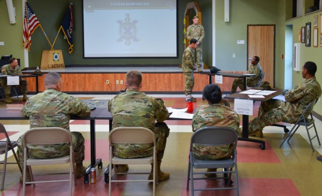 During a rehearsal-of-concept drill June 10 at the 3rd Battalion, 10th Infantry Regiment headquarters, company commanders, first sergeants and executive officers were informed of the duties and responsibilities of key personnel, including drill...