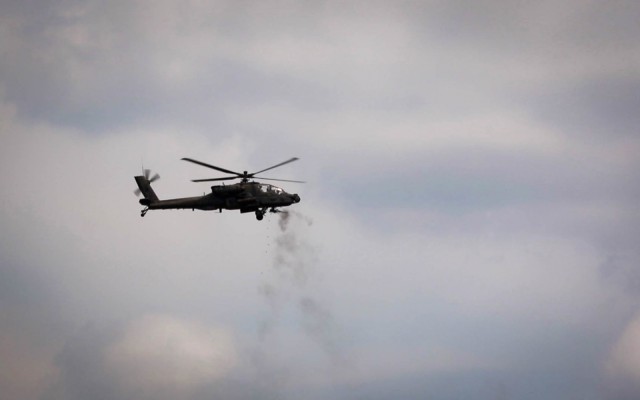 The 1-130th Attack Battalion, 449th Combat Aviation Brigade conducts aerial gunnery qualifications during their annual training at Fort Bragg, N.C., June 8-15, 2021. The 1-130th AB Panthers returned home after successfully qualifying twenty-two...