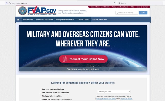 The Federal Voting Assistance Program website is a resource for information on absentee voting.
