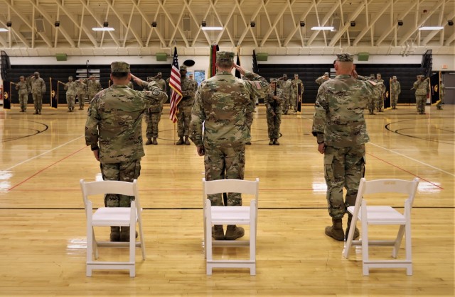 Deputy Commanding General of the U.S. Army Reserve Command Maj. Gen. Gregory Mosser, incoming Army Reserve Careers Group Commander Col. Frederick Hockett and outgoing ARCG Commander Col. Darren Antal
