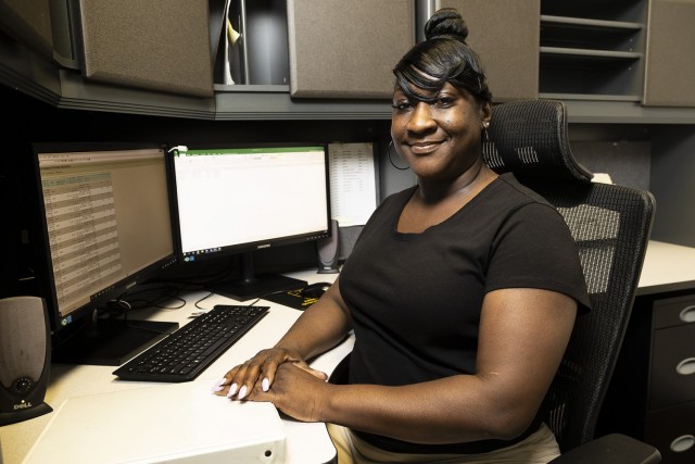 Sharica English, a material requirements planner/buyer, was recently hired through the Upward Mobility Program at Anniston Army Depot.