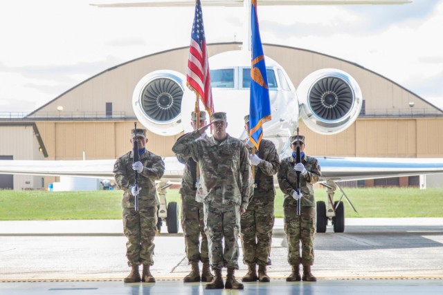 The United States Army Priority Air Transport Command (USAPAT) commemorated the service of LTC Andrew DeForest as its outgoing commander and welcomed LTC Ethan Loeffert as the incoming commander in a Change of Command Ceremony at Joint Base Andrews, Maryland,  June 25, 2021.
