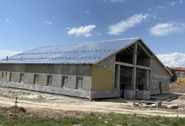 Progress is seen here on construction of a new fire and rescue station in Gyumri, Armenia, the nation’s second largest city and the capital of Shirak Province. The project is one of three ongoing fire and rescue station projects the U.S. Army Corps of Engineers, Europe District -- in support of the U.S. European Command and in close coordination with the U.S. Embassy in Armenia – is managing in the Shirak Province in Armenia to improve both day-to-day and large-scale emergency response capabilities. (Courtesy Photo)