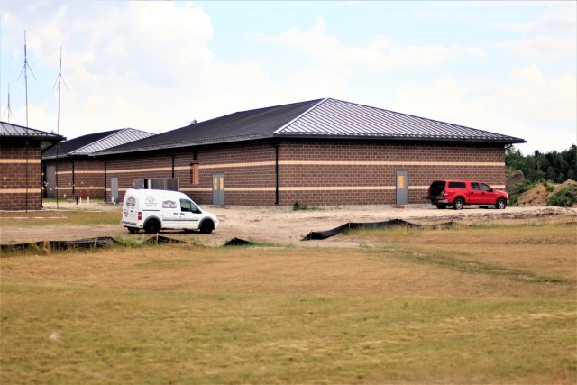 Work on a new simulations building is shown June 11, 2021, in the 200 block of the cantonment area at Fort McCoy, Wis. The construction of this facility is by Contractor MDM Construction Supply of Rockford, Ill. This is the same contractor that...