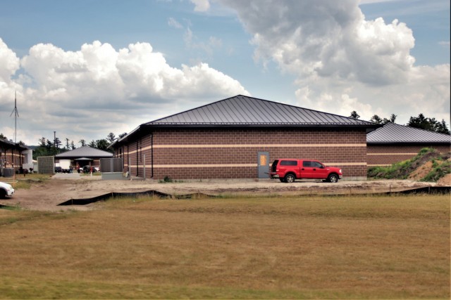 Work on a new simulations building is shown June 11, 2021, in the 200 block of the cantonment area at Fort McCoy, Wis. The construction of this facility is by Contractor MDM Construction Supply of Rockford, Ill. This is the same contractor that...