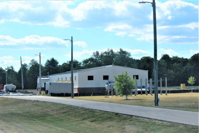 Construction of a fitness facility at the Fort McCoy running track is shown June 15, 2021, on the cantonment area at Fort McCoy, Wis. MDM Construction, headquartered in Rockford, Ill., is the contractor for the construction. They were awarded the...