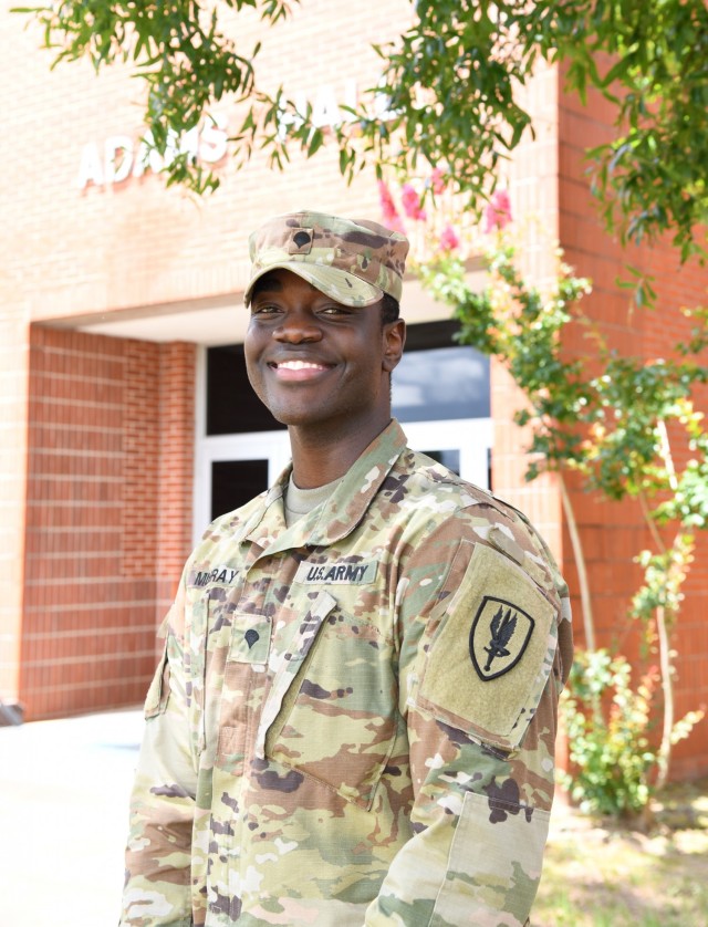 U.S. Army Spc. Robert A. Murray, a supply specialist with Company A, 1st Battalion, 145th Aviation Regiment, 1st Aviation Brigade, became a U.S. citizen while serving at Fort Rucker, Alabama, in April of 2021. (U.S. Army photo by Kelly Morris)