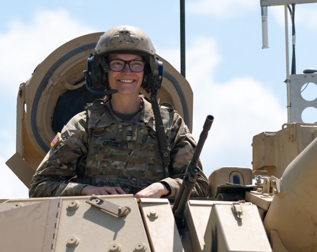 Cadet Danielle Cross, a fourth-year cadet at the U.S. Military Academy at West Point, New York, and a Life Science major, is temporarily assigned to the 9th Brigade Engineer Battalion, 2nd ABCT, 3rd ID, as part of the annual Cadet Troop Leader...