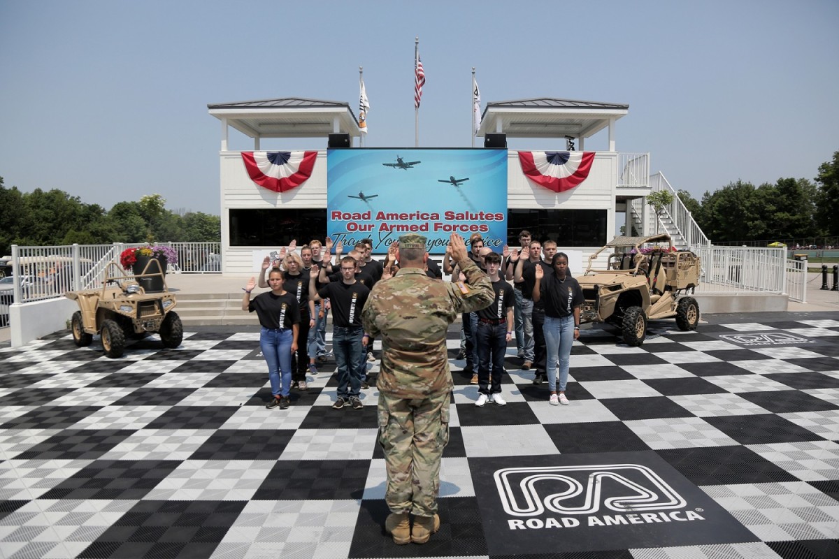 U.S. Army swears in future Soldiers during Independence Day NASCAR Cup ...