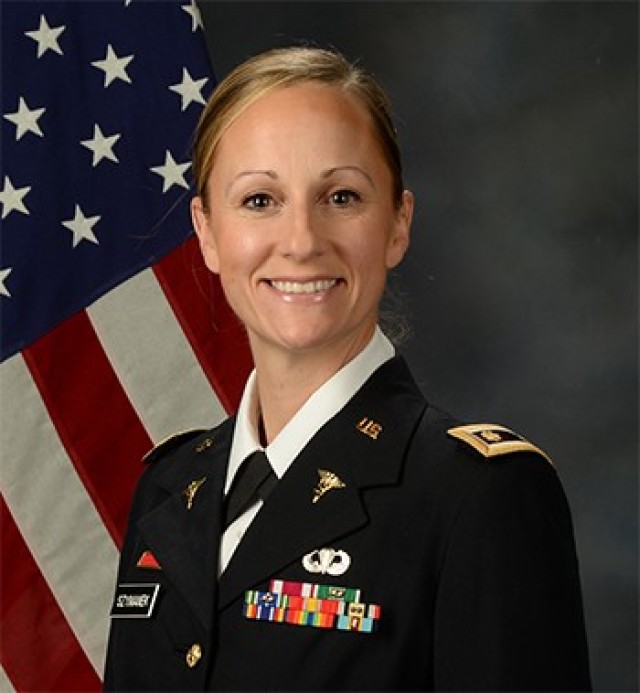 Maj. Eliza Szymanek, a physical therapist at Madigan Army Medical Center, Joint Base Lewis-McChord, Wash.,  led the team that recently won a Defense Health Agency innovation award.