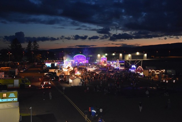 The fest illuminates the night during the evening portion of the July 4 celebration fest.