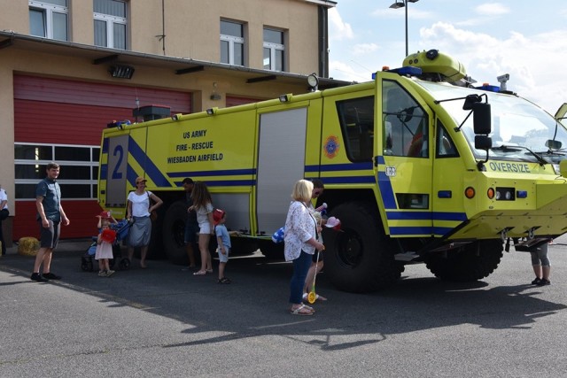 The Garrison Wiesbaden Fire Department brought out one of its trucks for the community to explore during the July 4 fest.