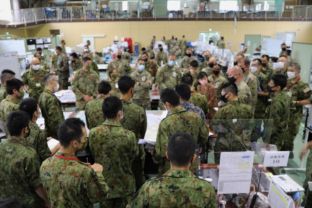 U.S. Army units including the 40th Infantry Division from Los Alamitos, California, work alongside Japan Ground Self-Defense Force Middle Army during bilateral exercise Orient Shield 21-2 on July 6, 2021 at Camp Itami, Japan.

Orient Shield is the largest U.S. Army and Japan Ground Self-Defense Force bilateral field training exercise being executed in various locations throughout Japan to enhance interoperability and test and refine multi-domain and cross-domain operations.

(U.S. Army National Guard photos by Capt. Abraham Gonzalez) #OrientShield21 #USJapanAlliance #FreeAndOpenIndoPacific #OS21 69th Public Affairs Detachmen