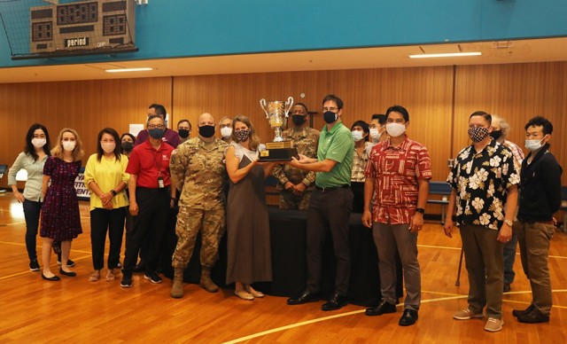 Japan Engineer District wins its first-ever ‘Commander’s Cup’ intramural sports trophy at Camp Zama