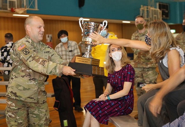 Japan Engineer District wins its first-ever ‘Commander’s Cup’ intramural sports trophy at Camp Zama
