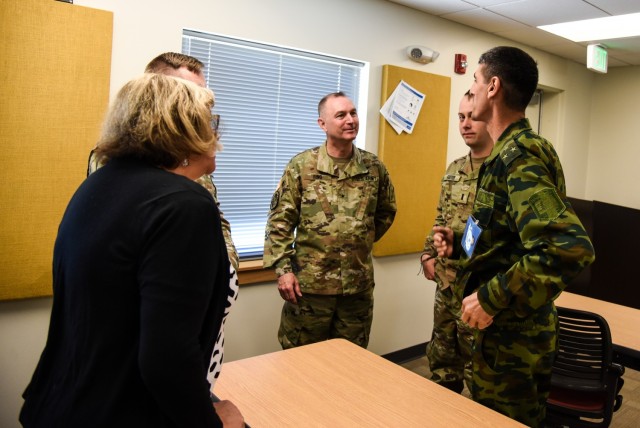 Brig. Gen. James Ring, Virginia National Guard Director of the Joint Staff, and Col. Todd Hubbard, VNG Operations Chief, visit  Regional Cooperation 2021, a U.S. Central Command-led exercise designed to promote cooperation among the U.S and...