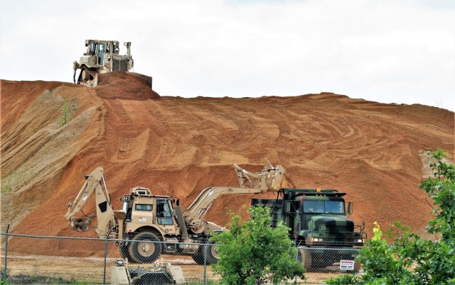 Soldiers with the Wisconsin National Guard's 950th Engineering Company (Route Clearance) work on a troop project at a training area July 15, 2021, at Fort McCoy, Wis. The work is part of a troop project coordinated by the Fort McCoy Directorate of...