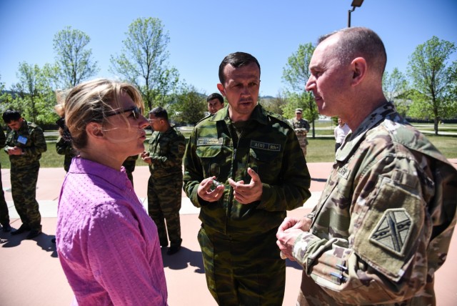 Brig. Gen. James Ring, Virginia National Guard Director of the Joint Staff, and Col. Todd Hubbard, VNG Operations Chief, visit  Regional Cooperation 2021, a U.S. Central Command-led exercise designed to promote cooperation among the U.S and...