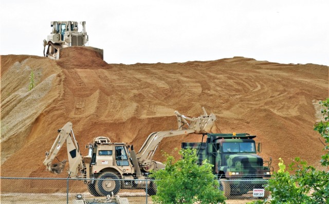 Soldiers with the Wisconsin National Guard's 950th Engineering Company (Route Clearance) work on a troop project at a training area July 15, 2021, at Fort McCoy, Wis. The work is part of a troop project coordinated by the Fort McCoy Directorate of...