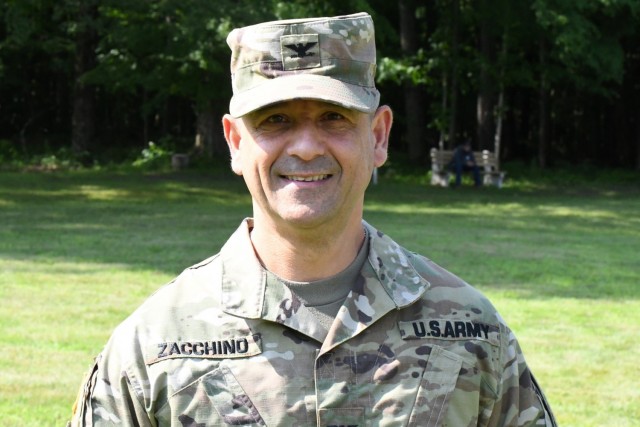 Col. James J. Zacchino Jr., who assumes command of the garrison on July 23, has a history at Fort Drum that goes back four decades. (Photo by Mike Strasser, Fort Drum Garrison Public Affairs)