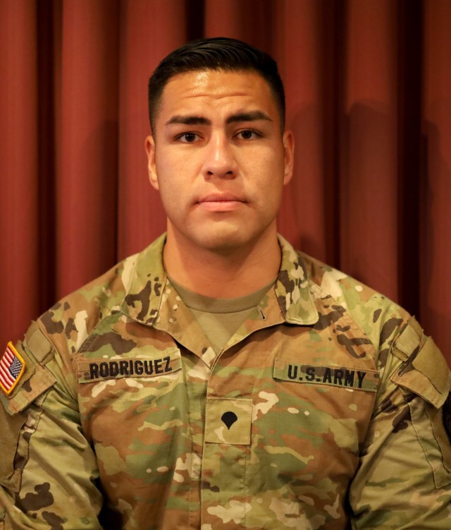 Spc. Jarrett Rodriguez, a combat medic assigned to Desmond Doss Army Health Clinic, Hawaii, a member of the Regional Health Command-Pacific team competing in the U.S. Army Medical Command Best Leader Competition, July 25-30.