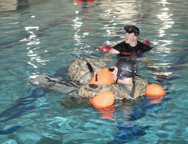 82nd Airborne, 3rd SF troops test new parachutist life preserver at Ft. Bragg