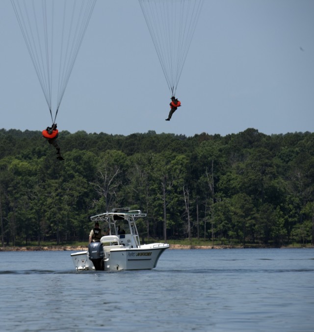 82nd Airborne, 3rd SF troops test new parachutist life preserver at Ft. Bragg