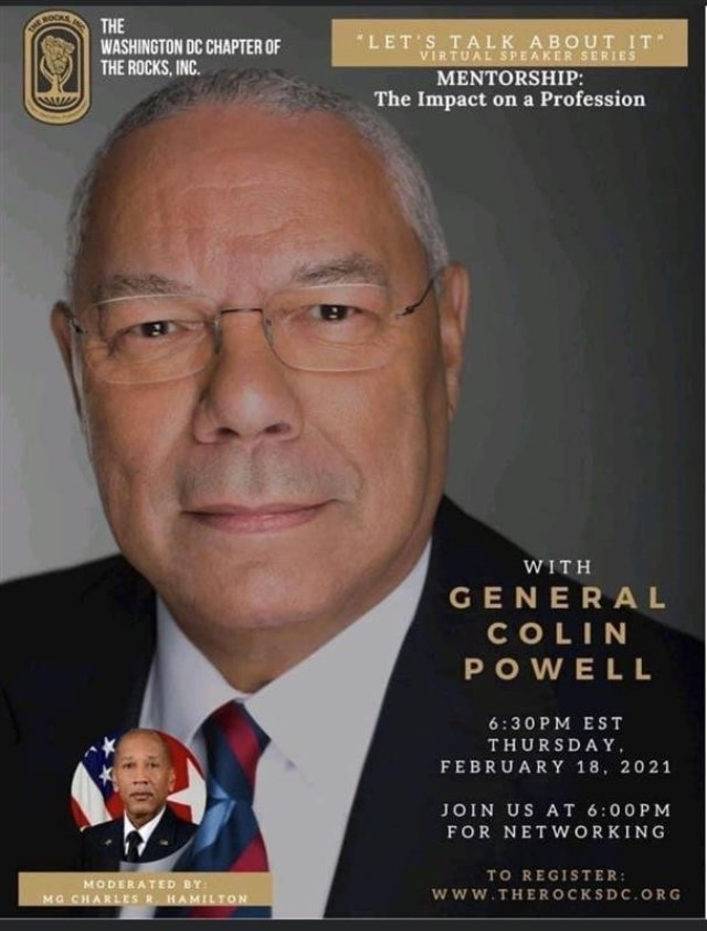 Retired Gen. Colin Powell, lifetime member of The ROCKS, was featured on the cover of The ROCKET, The ROCKS national magazine.